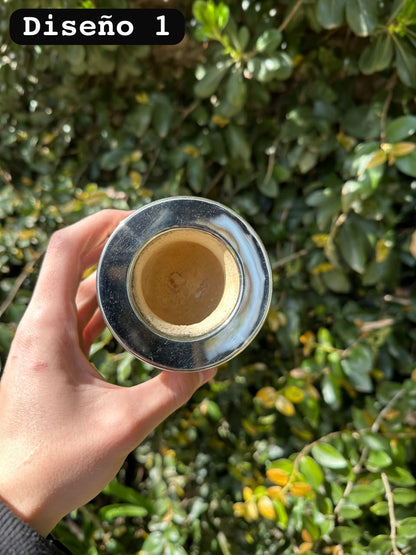 Mate Imperial Repujado Virola de Alpaca Negro